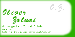 oliver zolnai business card