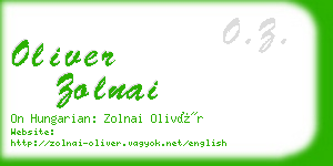 oliver zolnai business card